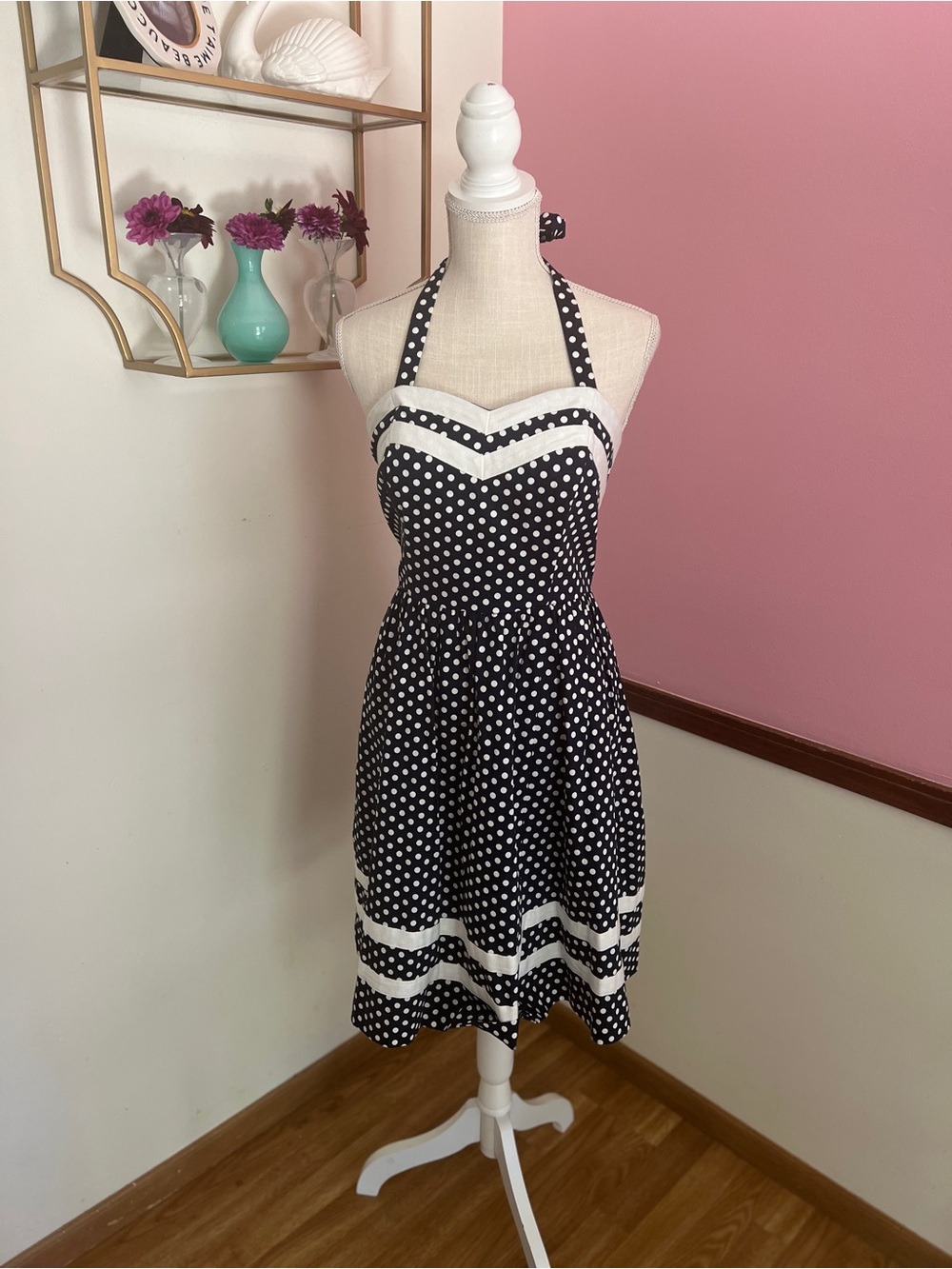Rare! Retro Inspired Bea & Dot by ModCloth Polka Dot Dress